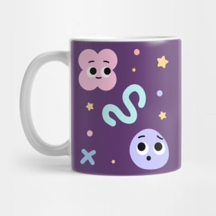 Hugs and Kisses Cute Abstract Characters Mug